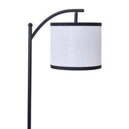 Darphe Multifunctional White Linen Lampshade Floor Lamp With Shelf Side Table - thumbnail 7