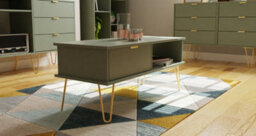 Fuji 1 Drawer Coffee Table In Reed Green (Ready Assembled) - thumbnail 6