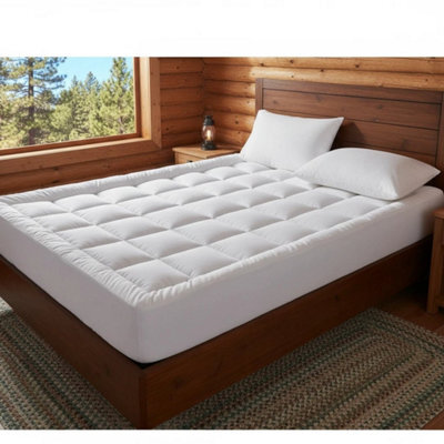 Hotel Quality Mattress Topper 10Cm Deep Thick Microfiber Single Double King Size Super King - image 1
