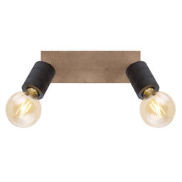 Luminosa Lighting Luminosa Josella Twin Ceiling Spotlight Dark Brown 2X E27 - thumbnail 4