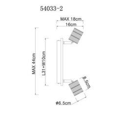 Luminosa Lighting Luminosa Josella Twin Ceiling Spotlight Dark Brown 2X E27 - thumbnail 7