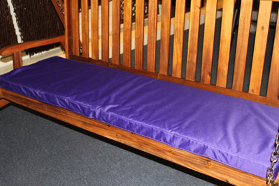 Garden Market Place Garden Furniture Cushion- 3 Seater Swing Seat Or Large Bench Cushion In Purple - image 1