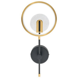 Beliani Led Wall Lamp Gold Finish With Silicone Seal, 22Cm X 49Cm - Modern Bathroom And Living Room Light - thumbnail 3
