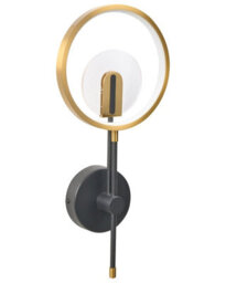 Beliani Led Wall Lamp Gold Finish With Silicone Seal, 22Cm X 49Cm - Modern Bathroom And Living Room Light - thumbnail 2