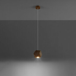 Sollux Lighting Woody Wood Natural 1 Light Classic Pendant Ceiling Light - thumbnail 2