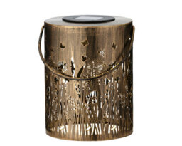 Lumineo Wild Meadow Solar Table Lantern Rustic Warm White Decorative Garden Lamp 18Cm - thumbnail 2