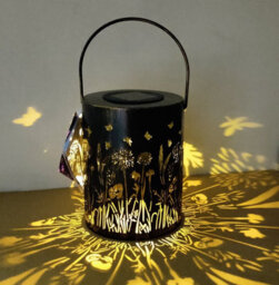 Lumineo Wild Meadow Solar Table Lantern Rustic Warm White Decorative Garden Lamp 18Cm - thumbnail 6