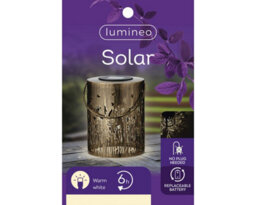 Lumineo Wild Meadow Solar Table Lantern Rustic Warm White Decorative Garden Lamp 18Cm - thumbnail 3