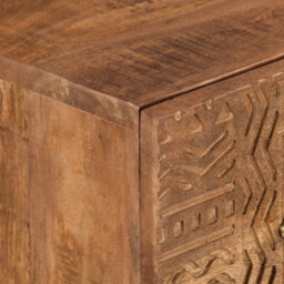 Berkfield Chest Of Drawers 55X30X76 Cm Solid Wood Mango And Iron - thumbnail 6