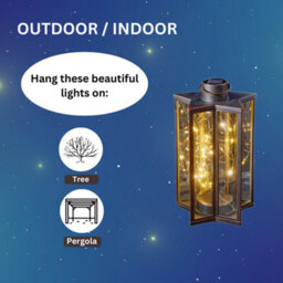 Marco Paul Solar Garden Lantern Light Hanging Star Firefly Effect Outdoor Decor Led Lamp - thumbnail 6