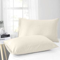 Ameha Pillowcase Pair Cream Microfiber Pillowcase-Soft Envelope Closure Pillowcase, Machine Washable Bedding Pillow Cover 50X75Cm - thumbnail 5