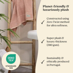 Misona Ultra Soft Bamboo Bath Towel - Blush - thumbnail 2