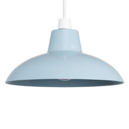 Valuelights Civic Retro Style Gloss Blue Metal Easy Fit Ceiling Light Shade (D)28.8Cm
