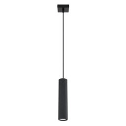 Sollux Lighting Karbon Aluminum Black 1 Lights Minimalist Pendant Ceiling Light - thumbnail 1
