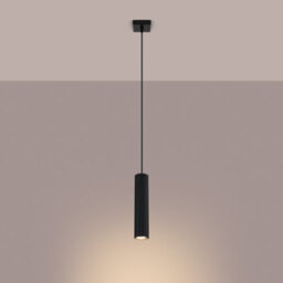 Sollux Lighting Karbon Aluminum Black 1 Lights Minimalist Pendant Ceiling Light - thumbnail 3