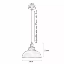 Ledsone Industrial Black Pendant Light 95Cm Height Adjustable With E27 Holder 2 Pack For Living Room Dining Room Kitchen - thumbnail 2