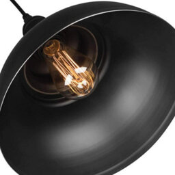 Ledsone Industrial Black Pendant Light 95Cm Height Adjustable With E27 Holder 2 Pack For Living Room Dining Room Kitchen - thumbnail 3