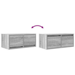 Berkfield Tv Cabinet Grey Sonoma 60X31X25.5 Cm Engineered Wood - thumbnail 9
