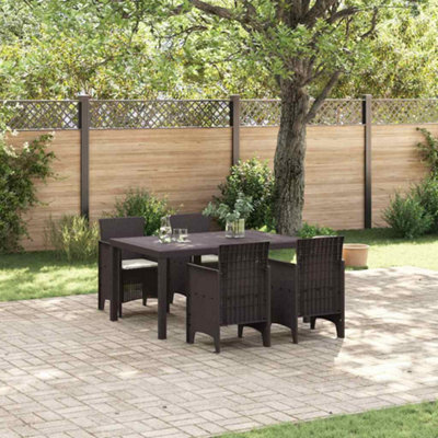 Berkfield Garden Dining Set 5 Pcs Brown - image 1