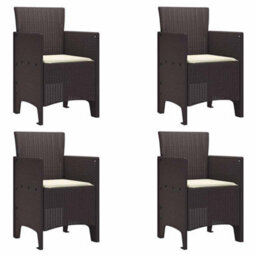 Berkfield Garden Dining Set 5 Pcs Brown - thumbnail 5