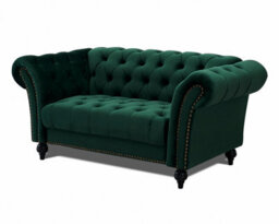 Home Detail Mayfair Velvet Fabric 2 Seater Sofa, Green - thumbnail 5