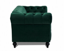 Home Detail Mayfair Velvet Fabric 2 Seater Sofa, Green - thumbnail 4