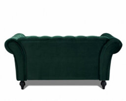 Home Detail Mayfair Velvet Fabric 2 Seater Sofa, Green - thumbnail 3
