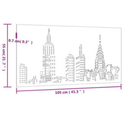 Vidaxl Garden Wall Decoration 105X55 Cm Corten Steel Skyline Design - thumbnail 3