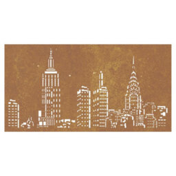 Vidaxl Garden Wall Decoration 105X55 Cm Corten Steel Skyline Design - thumbnail 4