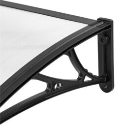 Yaheetech Black Outdoor Awning Canopy For Window Front Door Porch, 100 X 76 Cm - thumbnail 7