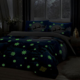 Bedlam Santa Glow In The Dark Christmas Kids Duvet Cover Set - thumbnail 2
