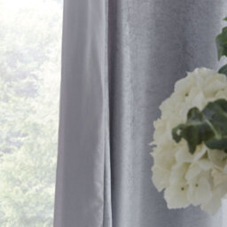 Catherine Lansfield Living Crushed Velvet Glamour Sequin 66X54 Inch Eyelet Curtains Two Panels Grey - thumbnail 4
