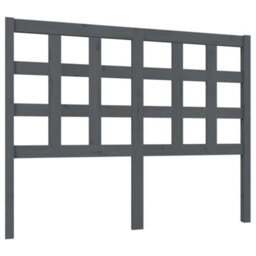 Berkfield Bed Headboard Grey 125.5X4X100 Cm Solid Wood Pine - thumbnail 2