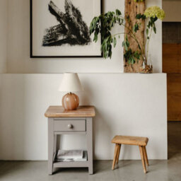 Statement Furniture Florence 1 Drawer Lamp Side Table- Dove Grey - thumbnail 6