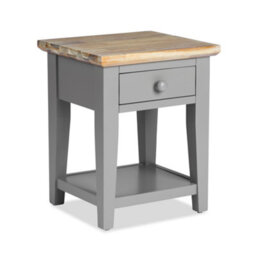 Statement Furniture Florence 1 Drawer Lamp Side Table- Dove Grey - thumbnail 5