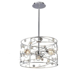 Luminosa Lighting Luminosa Sorrento Pendant Cylinder 3 Light G9 Polished Chrome/crystal - thumbnail 1