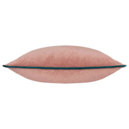 furn. Furn Meridian Velvet Piped Feather Filled Cushion, Blush/teal, 55 X 55Cm - thumbnail 2