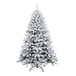 Shatchi 4Ft Yukon Pine Artificial Green Christmas Tree Snow Flocked 230 Tips Branches Snowy Bushy Home Decorations - thumbnail 3