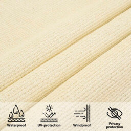 Vidaxl Sunshade Sail 160 G/m² Cream 2.5X4 M Hdpe - thumbnail 7