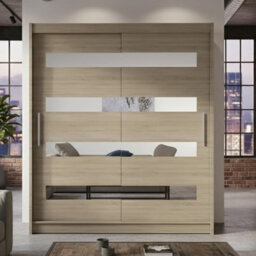 Westa Xiii 150 Cm Sliding Door Wardrobe With Mirrors Sonoma - thumbnail 1