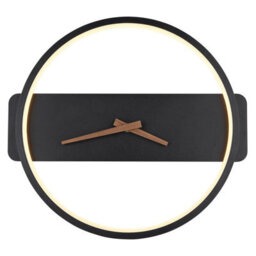 Luminosa Lighting Luminosa Sussy Clear Integrated Led Wall Lamp Matt Black Led 3000K Clock - thumbnail 3