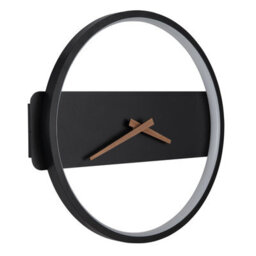 Luminosa Lighting Luminosa Sussy Clear Integrated Led Wall Lamp Matt Black Led 3000K Clock - thumbnail 2