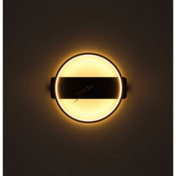 Luminosa Lighting Luminosa Sussy Clear Integrated Led Wall Lamp Matt Black Led 3000K Clock - thumbnail 5