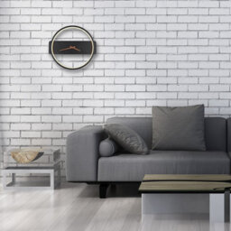 Luminosa Lighting Luminosa Sussy Clear Integrated Led Wall Lamp Matt Black Led 3000K Clock - thumbnail 6