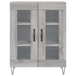 Berkfield Highboard Grey Sonoma 69.5X34X180 Cm Engineered Wood - thumbnail 8