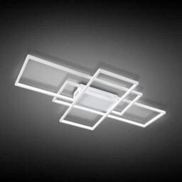 Living And Home 3 Lights White Neutral Style Rectangular Led Semi Flush Ceiling Light Fixture 90Cm Cool White - thumbnail 4