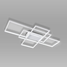 Living And Home 3 Lights White Neutral Style Rectangular Led Semi Flush Ceiling Light Fixture 90Cm Cool White - thumbnail 6