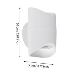 EGLO Abrantes White Led Outdoor Wall Light 1300 Lumens Warm White Ip44 Exterior Lighting - thumbnail 6