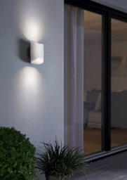 EGLO Abrantes White Led Outdoor Wall Light 1300 Lumens Warm White Ip44 Exterior Lighting - thumbnail 2