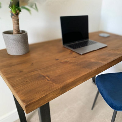 Timber Foundry Solid Wood Desk L180 X W58 X H76Cm, 50mm Pine Top, Golden Oak - image 1